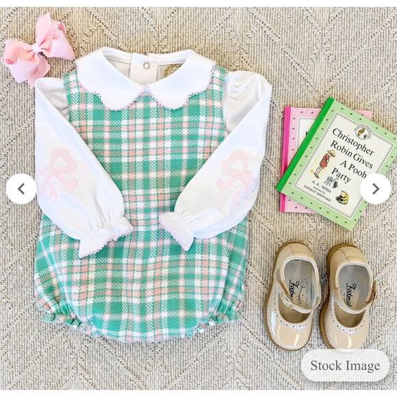 The Beaufort Bonnet Company Brooksy Bubble Set Putney Plaid 6-12 Months NWT - Picture 8 of 9